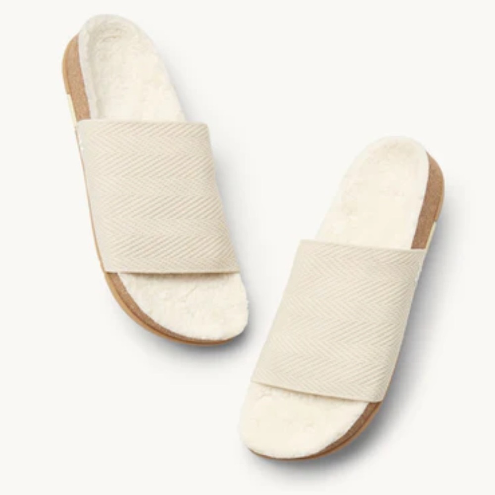 Message Eco Shearling Shaw Slides